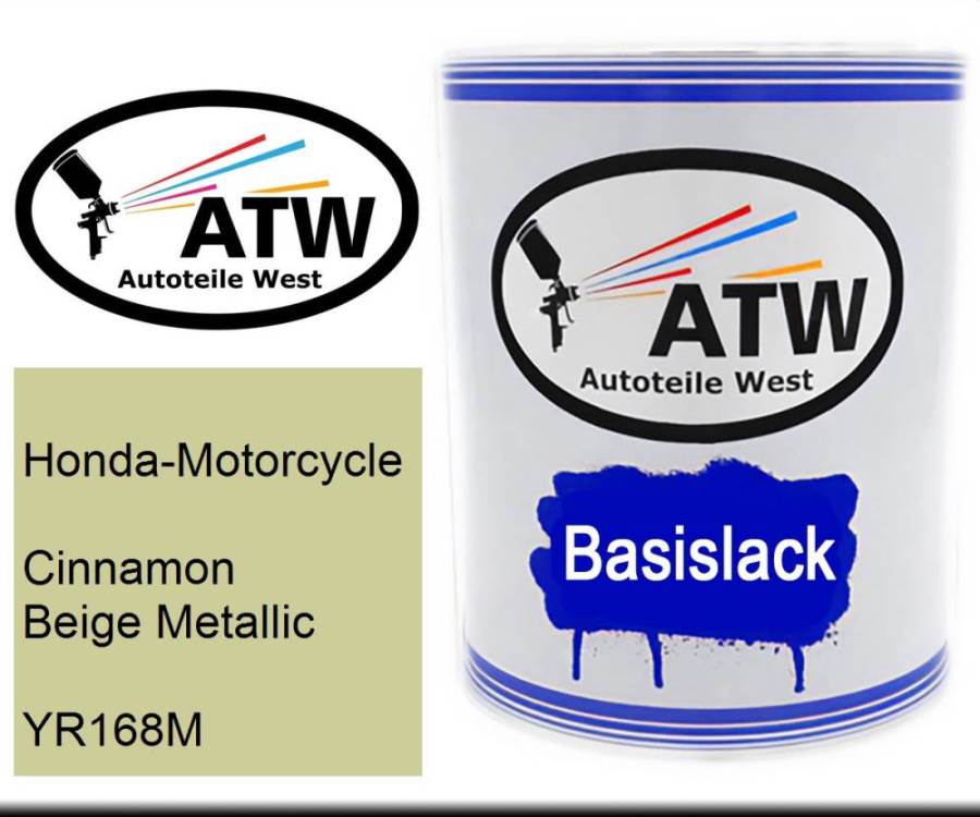 Honda-Motorcycle, Cinnamon Beige Metallic, YR168M: 1L Lackdose, von ATW Autoteile West.